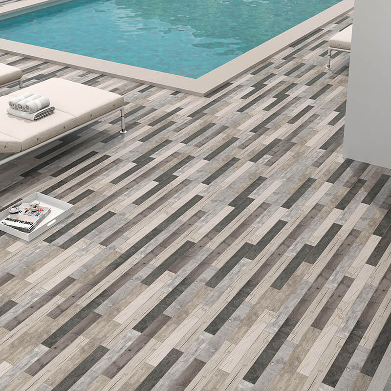 grey vintage rustic shabby chic wood wall tile floor ontario swimming pool canada