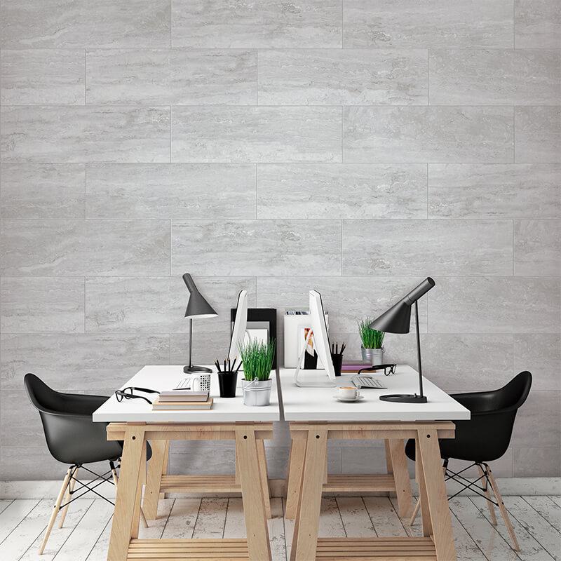 grey wall tile floor spanish stone toronto office